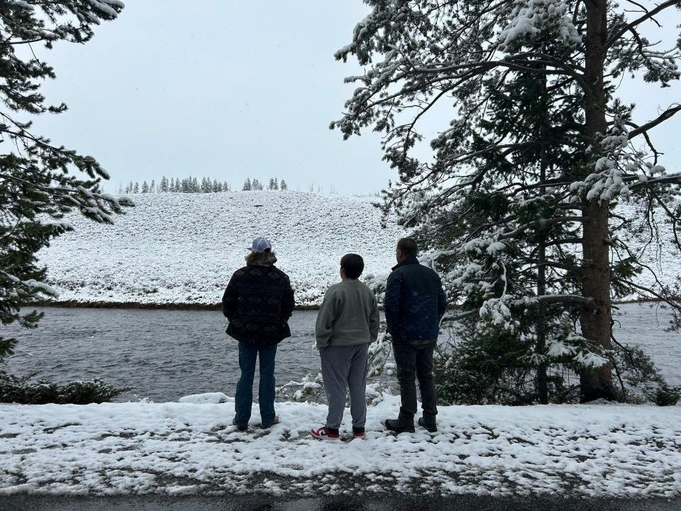 Fall Snowstorm Blankets Yellowstone National Park