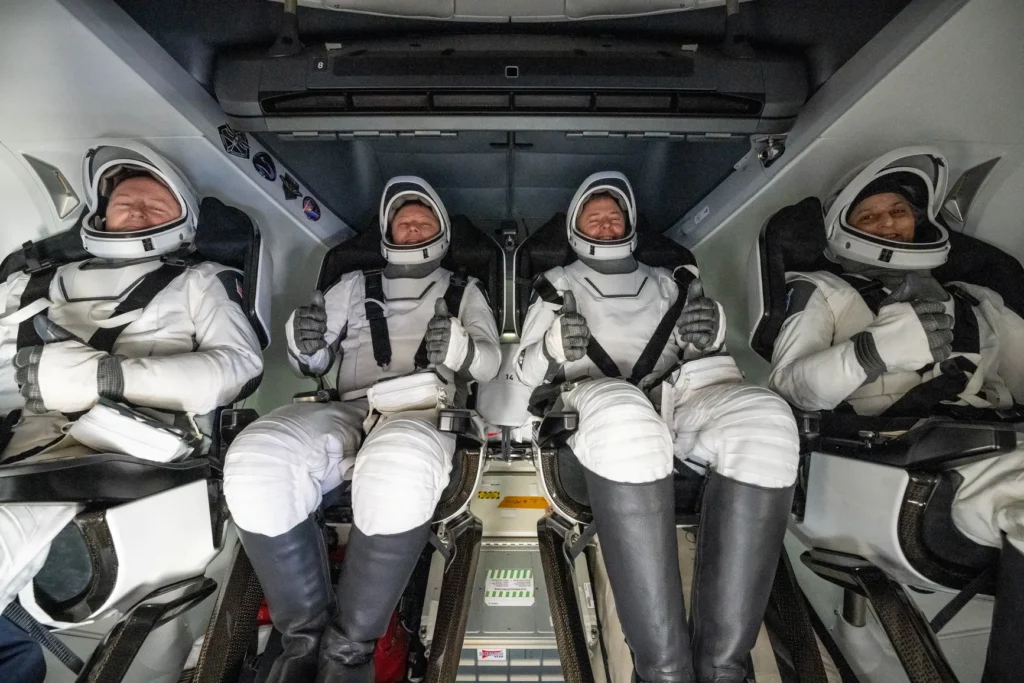Astronauts landing and aftermath
