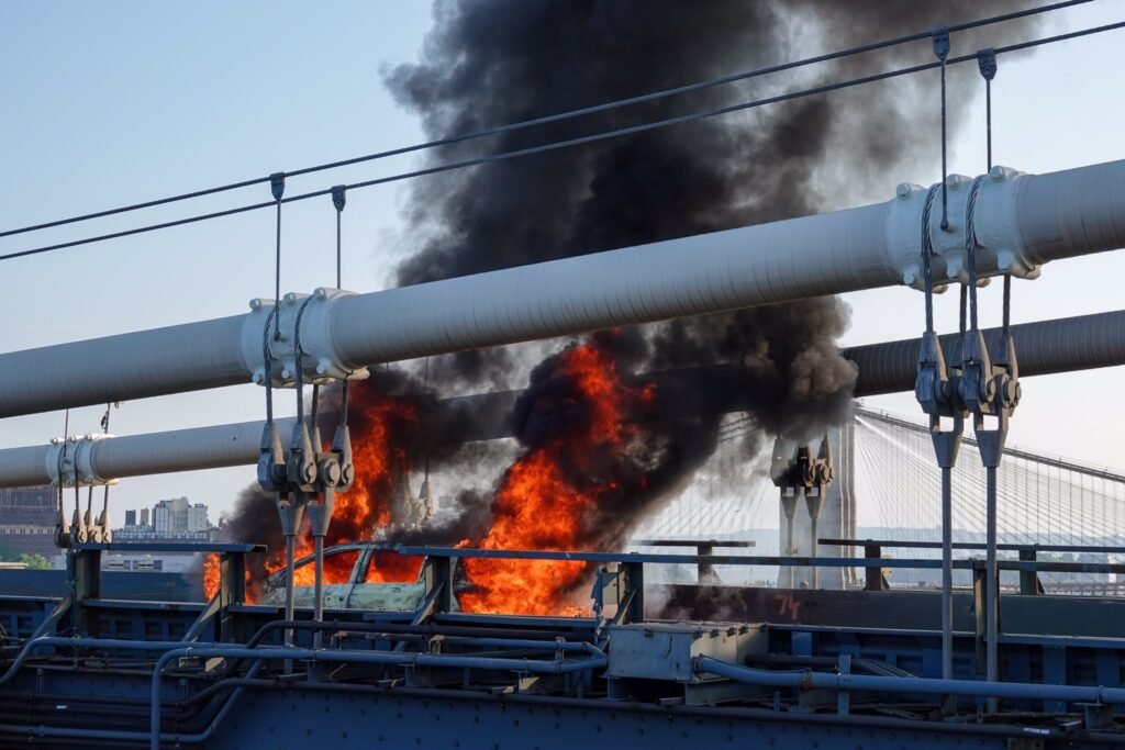 Fire Breaks Out on Manhattan Bridge