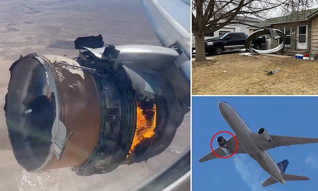 United Airlines engine scare